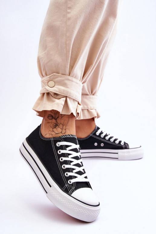 Moteriški batai su platforma juodos spalvos Ember