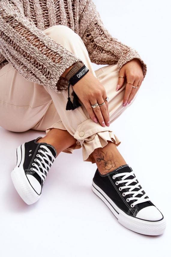 Moteriški batai su platforma juodos spalvos Ember