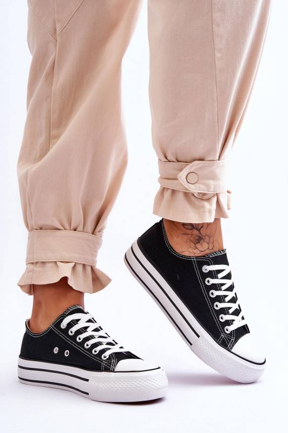 Moteriški batai su platforma juodos spalvos Ember