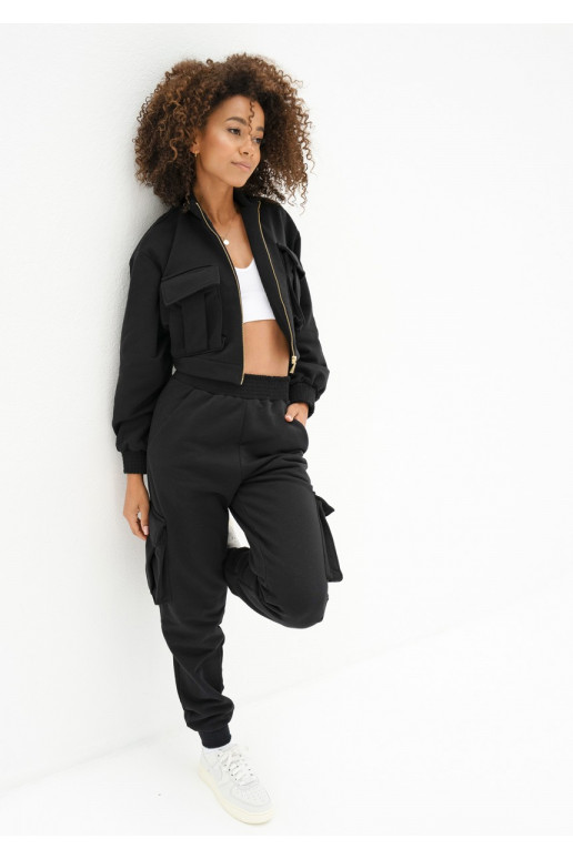 Loxy - juodos spalvos laisvalaikio kelnės