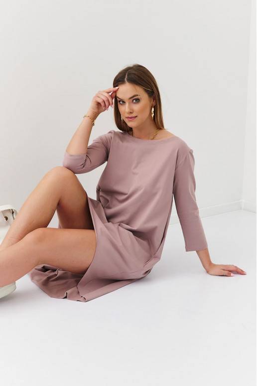 Asimetriška suknelė oversize kapučino spalvos FK613