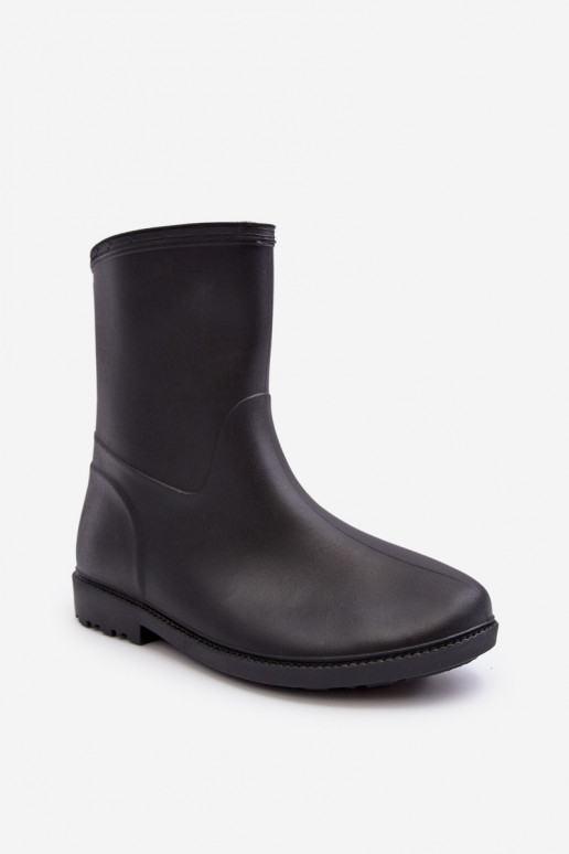 Klasikinio modelio   Įsispiriamo modelio Guminiai batai juodos spalvos Solihia