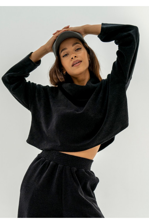 Mayze - oversize megztinis juodos spalvos