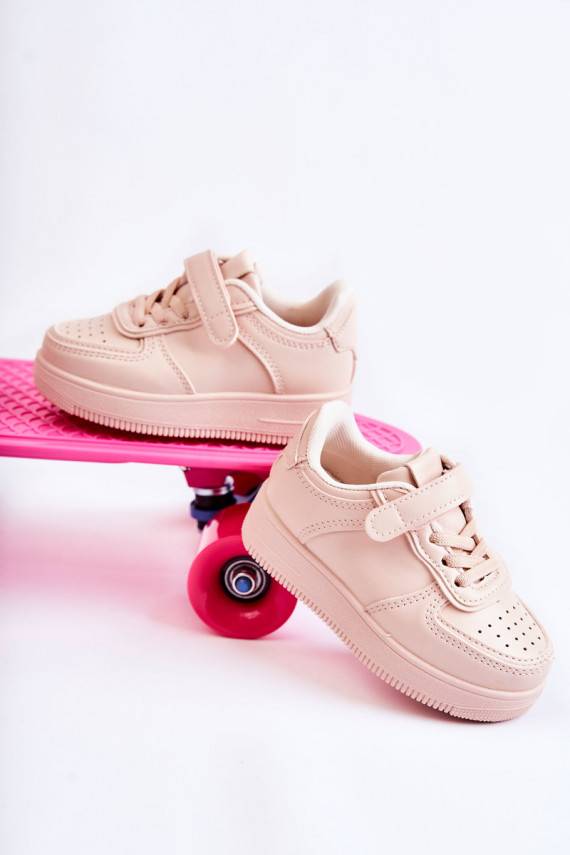 Vaikiški sportiniai bateliai su lipniais užsegimais rožinės spalvos Elike