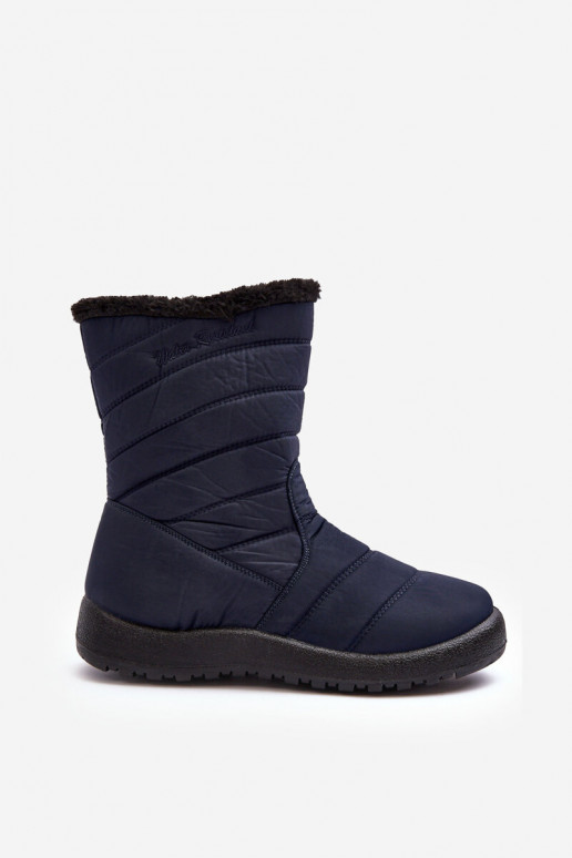    pašiltinti sniego batai tamsiai mėlynos spalvos Luxina