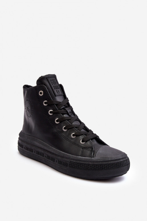 Moteriški batai su užtrauktukais pašiltinti juodos spalvos Big Star MM274023