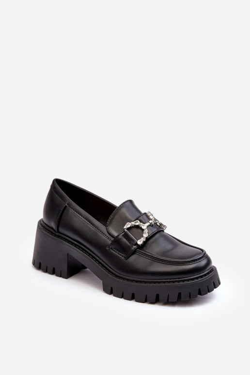     batai su plačiu kulnu juodos spalvos Lemmitty
