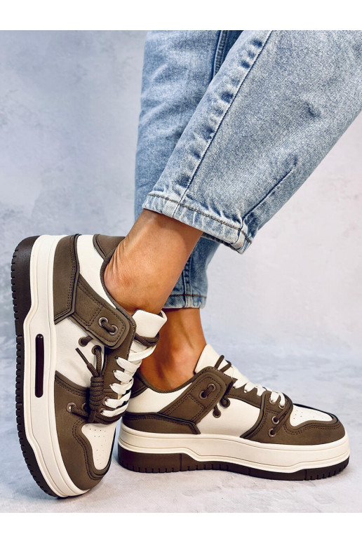 Sneakers modelio batai paaukštintu padu CLAVELL COFFEE
