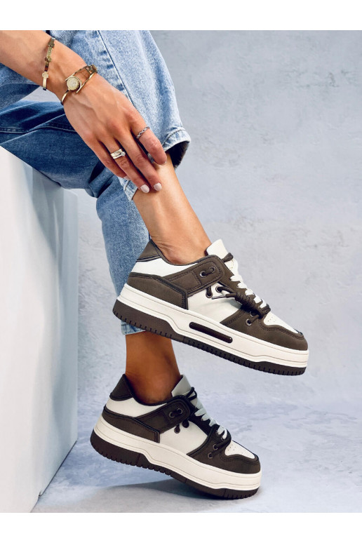 Sneakers modelio batai paaukštintu padu CLAVELL COFFEE