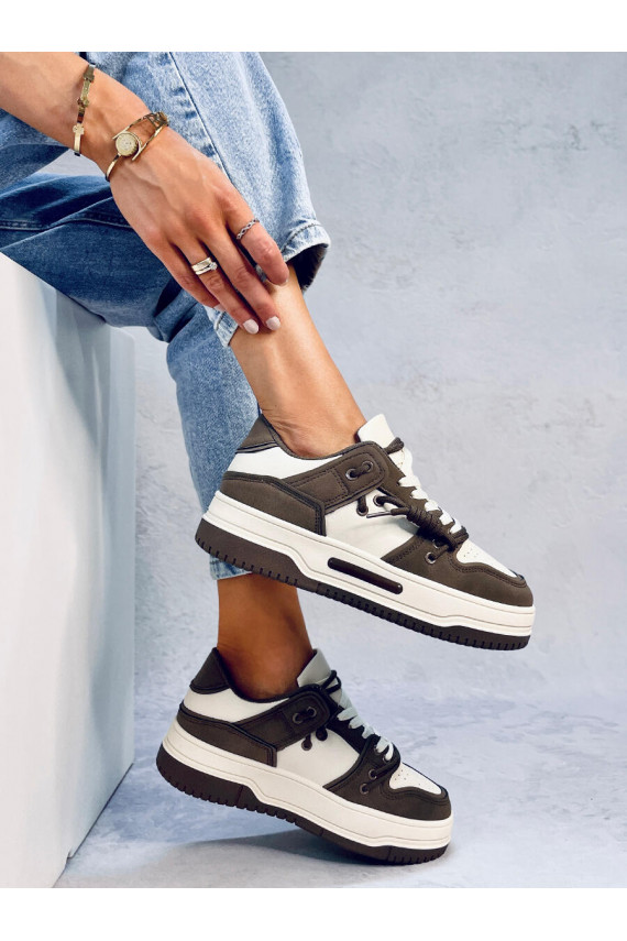 Sneakers modelio batai paaukštintu padu CLAVELL COFFEE