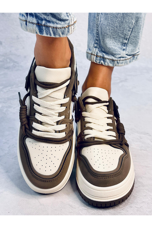 Sneakers modelio batai paaukštintu padu CLAVELL COFFEE