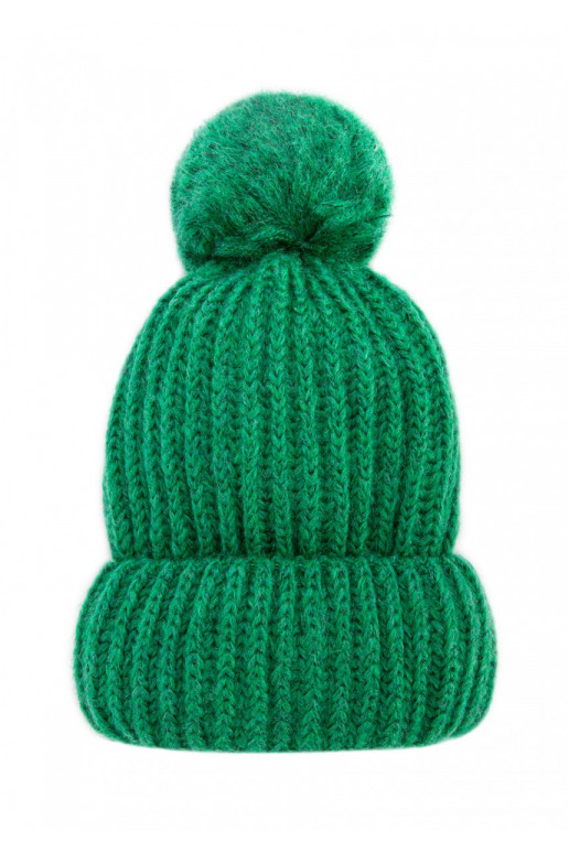 Žalia šilta žieminė kepurė 