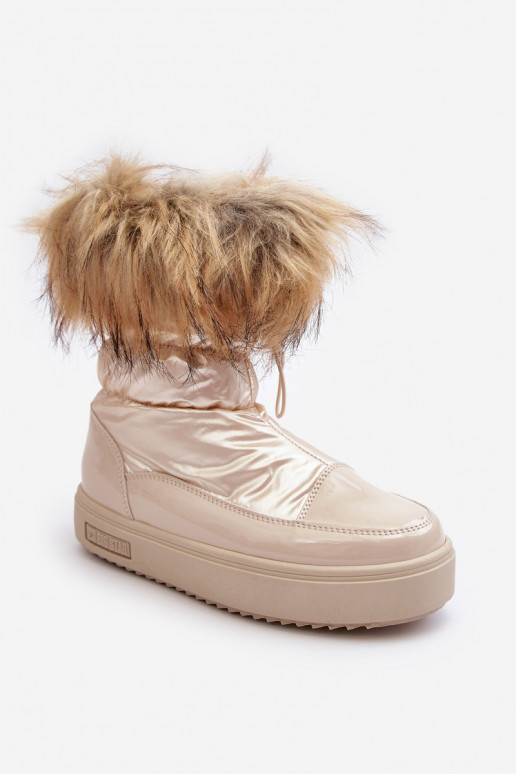   sniego batai su kailiuku smėlio spalvos Big Star MM274380