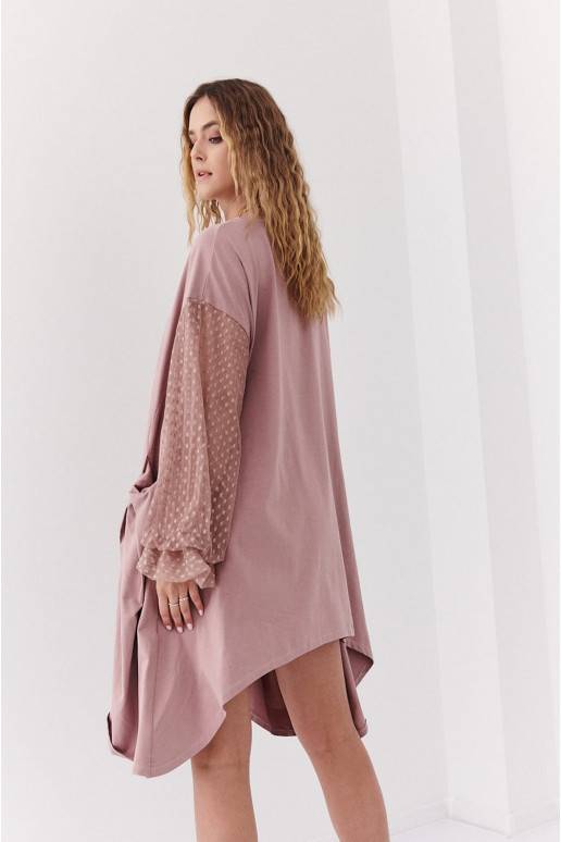 Asimetriška suknelė oversize  kapučino spalvos