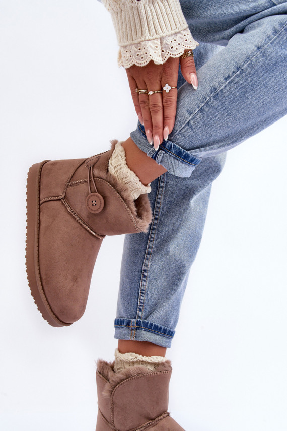 pašiltinti   sniego batai su ornamentais smėlio spalvos Siriol