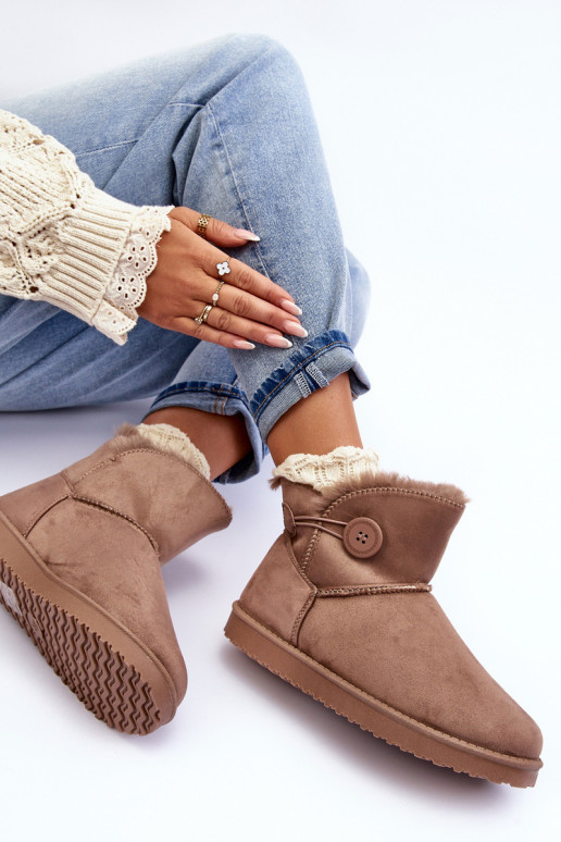 pašiltinti   sniego batai su ornamentais smėlio spalvos Siriol