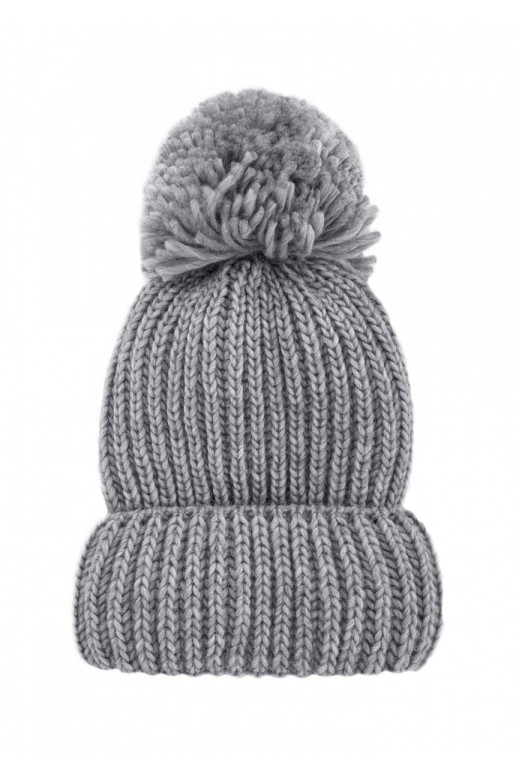 Šilta žieminė pilkos spalvos kepurė
