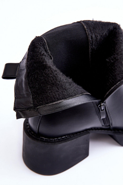 stilingi aulinukai su plačiu kulnu juodos spalvos Ironna