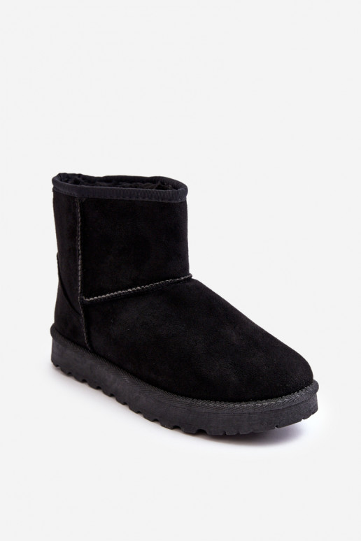 iš zomšos sniego batai   pašiltinti juodos spalvos Nanga