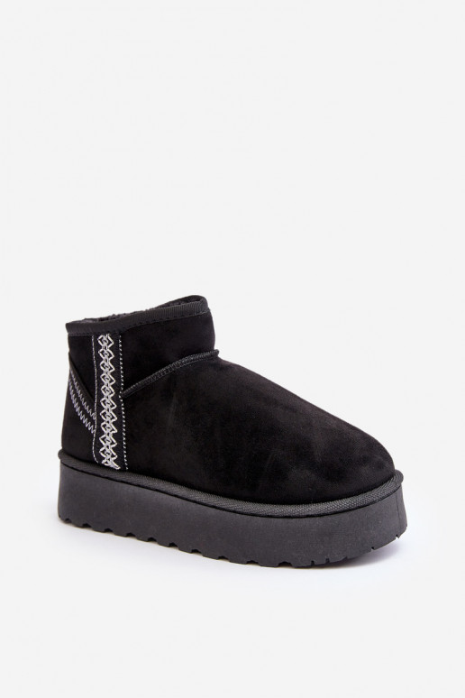 sniego batai   su platforma pašiltinti juodos spalvos Lomessa