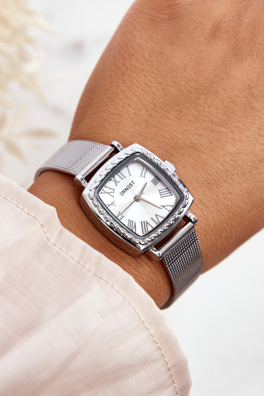 Laikrodis Moteriška  Ernest E97337 sidabro spalvos