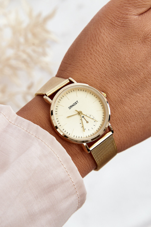 Moteriškas laikrodis Ernest aukso spalvos Fermm