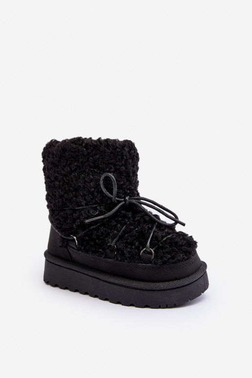 šilti Aulinukai sniego batai Vaikiški su dirželiais juodos spalvos Asija