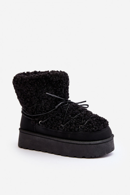 Suvarstomi žieminiai batai    juodos spalvos Loso
