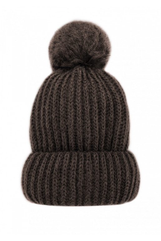 Naluu - žieminė šilta rudos spalvos kepurė