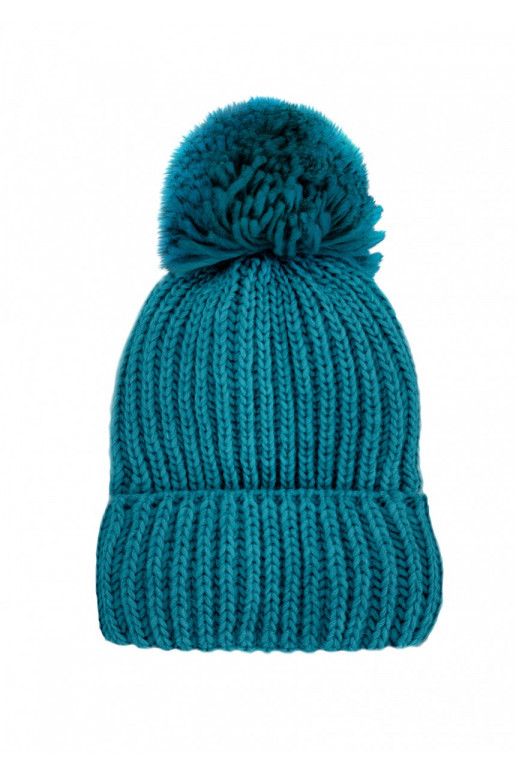 Naluu - žieminė šilta žalsvos spalvos kepurė