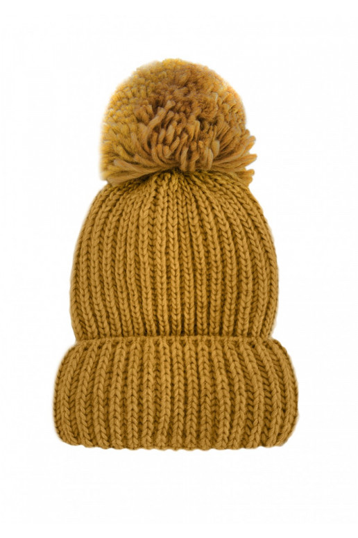 Naluu - žieminė šilta geltonos spalvos kepurė
