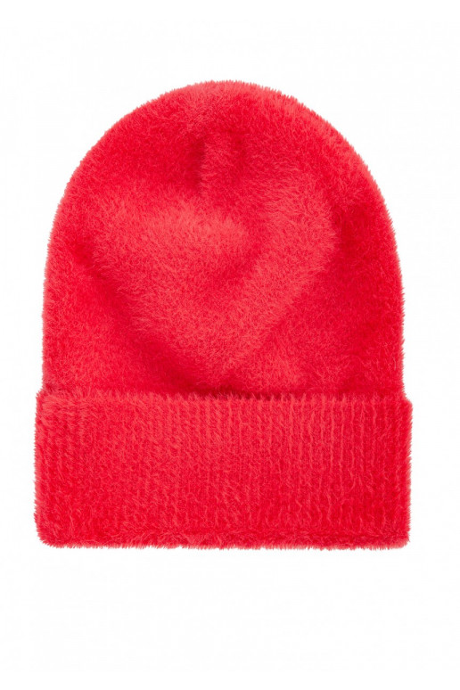 Fluffy -  beanie stiliaus kepurė raudonos spalvos 