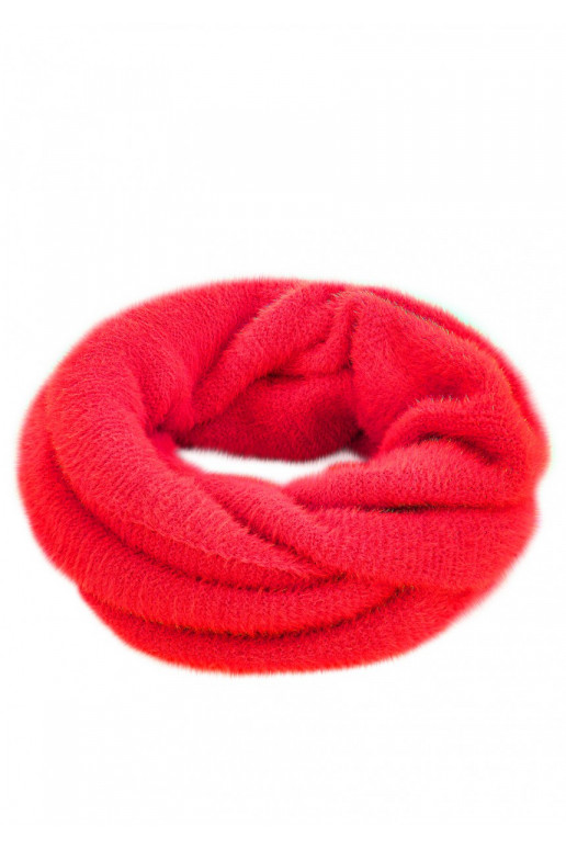Fluffy - raudonos spalvos šalikas infinity