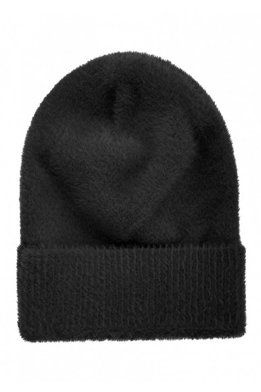 Fluffy -  beanie stiliaus kepurė juodos spalvos 