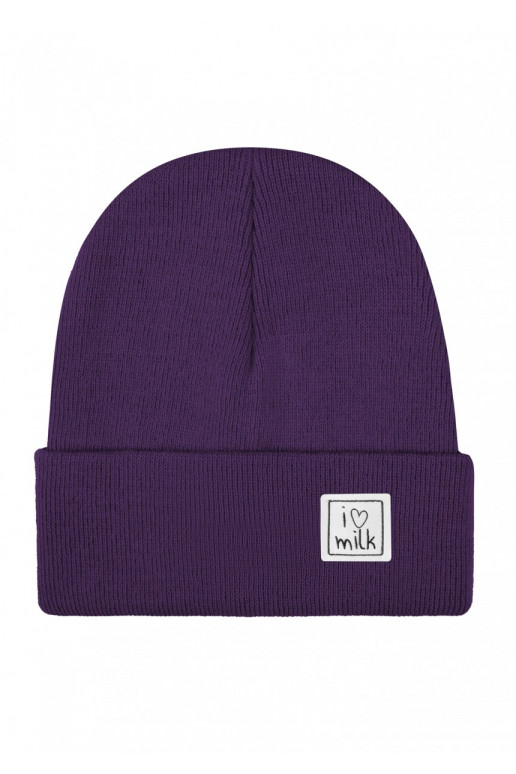 Vaikiška beanie kepurė violetinės spalvos