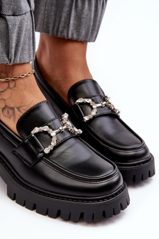     batai su plačiu kulnu juodos spalvos Lemmitty