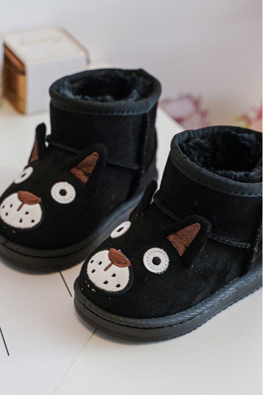 Šilti vaikiški žieminiai batai juodos spalvos Vavena