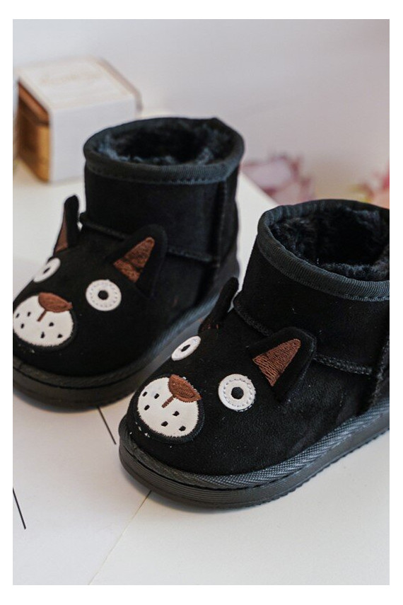 Šilti vaikiški žieminiai batai juodos spalvos Vavena