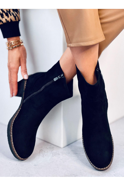 Batai su guminiu kulnu LINZI BLACK Batai su guminiu kulnu LINZI BLACK