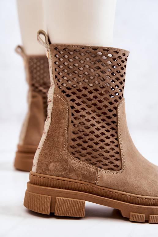   masyvūs aulinukai Nicole rudos spalvos 2711