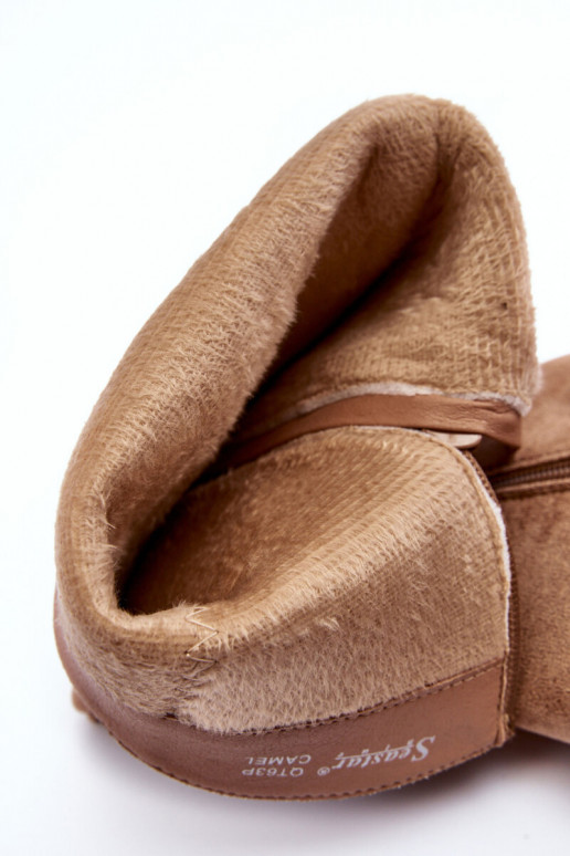 ilgaauliai batai  su kulniukais iš zomšos smėlio spalvos Kilrenita