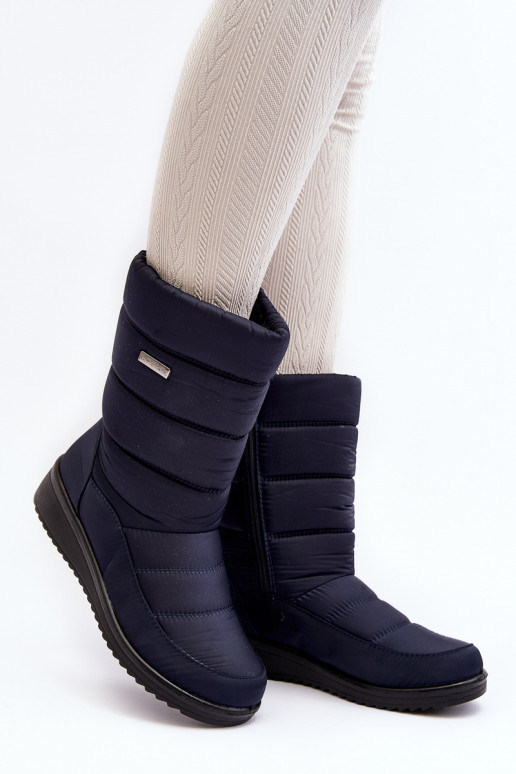 pašiltinti sniego batai  tamsiai mėlynos spalvos Calena