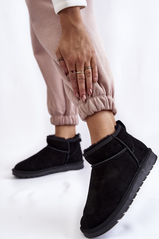 zomšiniai sniego batai juodos spalvos Shelie