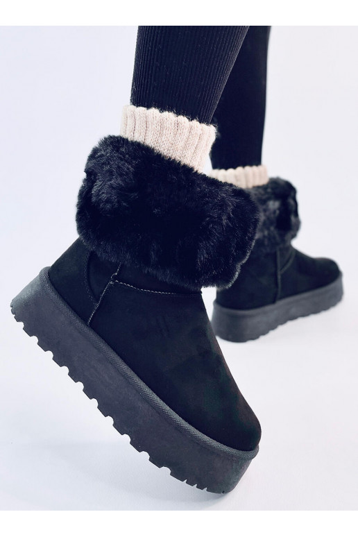 sniego batai su kailiuku su platforma TAYNA BLACK