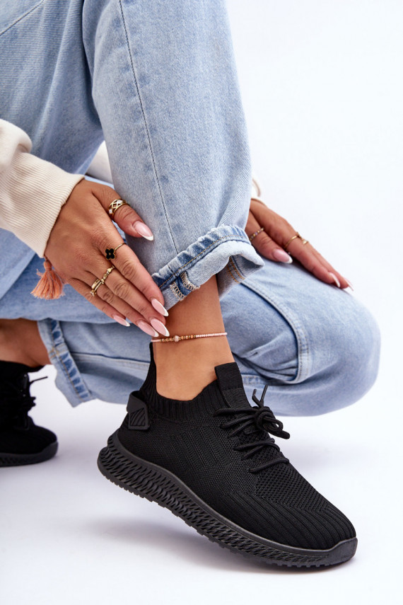   Įsispiriamo modelio  sportiniai bateliai juodos spalvos Zauna