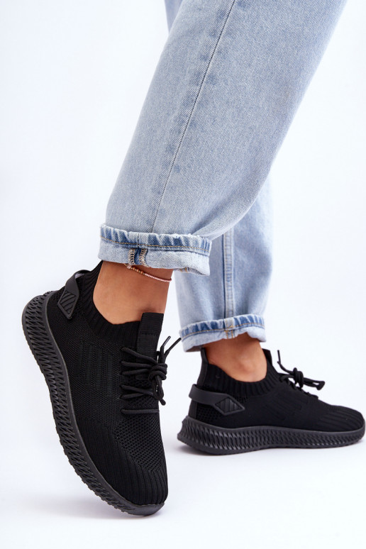   Įsispiriamo modelio  sportiniai bateliai juodos spalvos Zauna