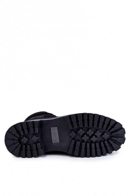 vyrams Aulinukai batai Memory Foam Big Star KK174206 juodos spalvos