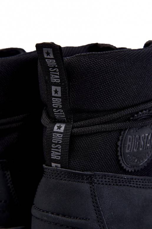 vyrams Aulinukai batai Memory Foam Big Star KK174206 juodos spalvos