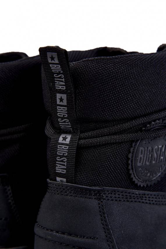 vyrams Aulinukai batai Memory Foam Big Star KK174206 juodos spalvos
