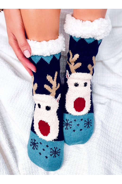 Kalėdinės kojinės  REINDEER Tamsiai mėlynos spalvos